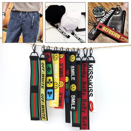 Подвеска с буквами с молнией, брелок, мобильный телефон, ремешок, штаны, аксессуар
