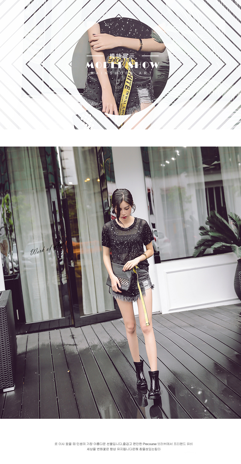 Giày đi mưa dành cho nữ dành cho người lớn thời trang dành cho người lớn giày ủng đi mưa