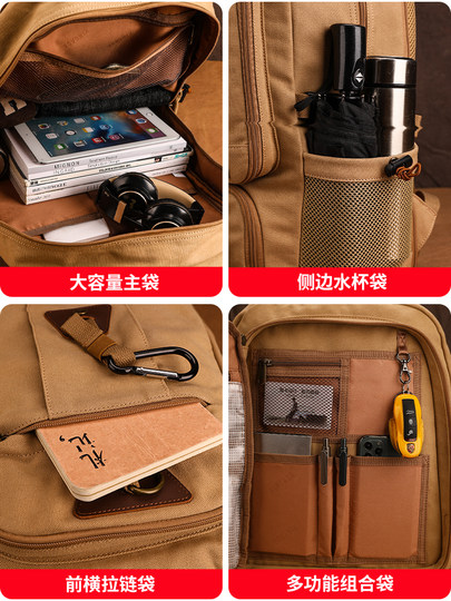 Backpack for Men, Travel Luggage, Double Shoulder Bag, Large Capacity for Boarding, Outdoor School Bag for Women, with Separate Wet and Dry Compartments and Independent Shoe Compartment