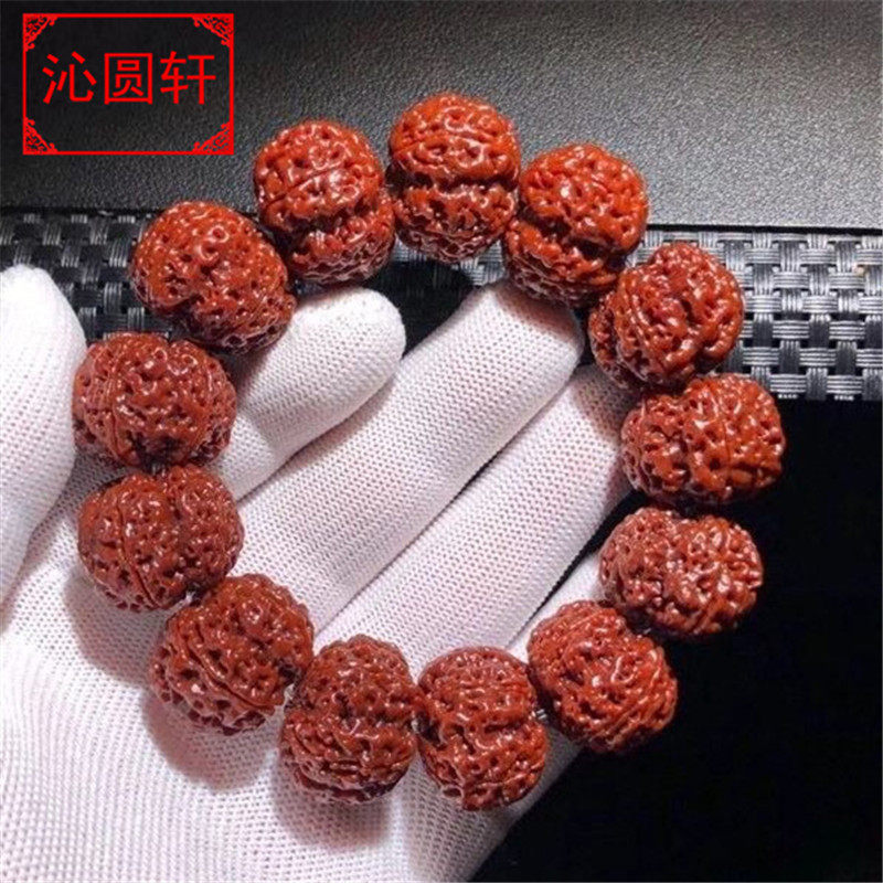 Collection Grade Nepal Grand King Kong Bodhi Handstring Disc Red Brush Overdraft has been covered with pulp 5-Star Honeycomb Twin Dragon Tattoo-Taobao