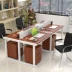 Bàn dài phân vùng bàn ghế nhân viên đơn giản hiện đại 4/6 nhân viên đơn giản để bàn kết hợp sàn đôi