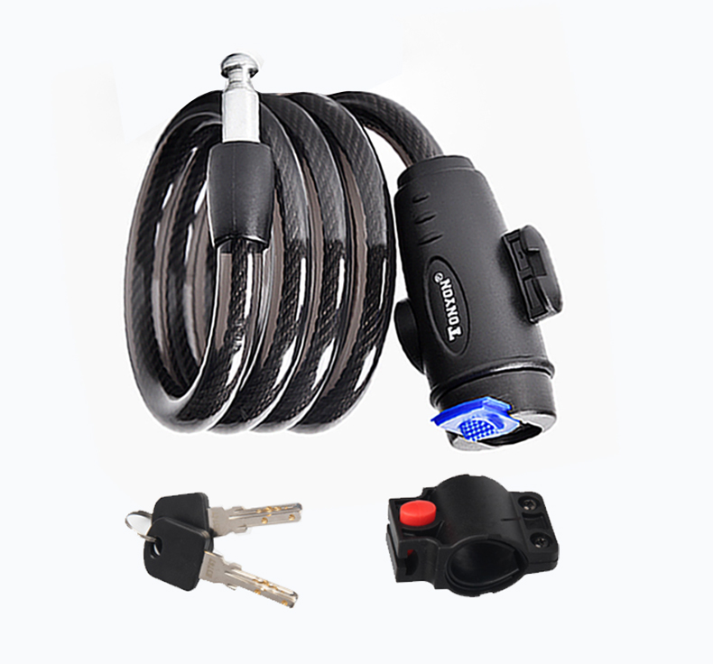 TONYON Universal Bar Lock Bike Lock Steel Cable Lock Bike Equipped Key Riding Accessories-Taobao