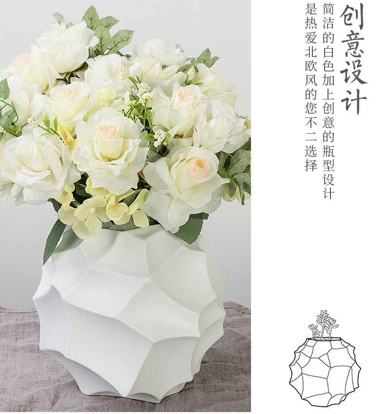 Thread days yi ceramic vases, furnishing articles decorations sitting room desktop creative flower arrangement of mother 's day mom a gift