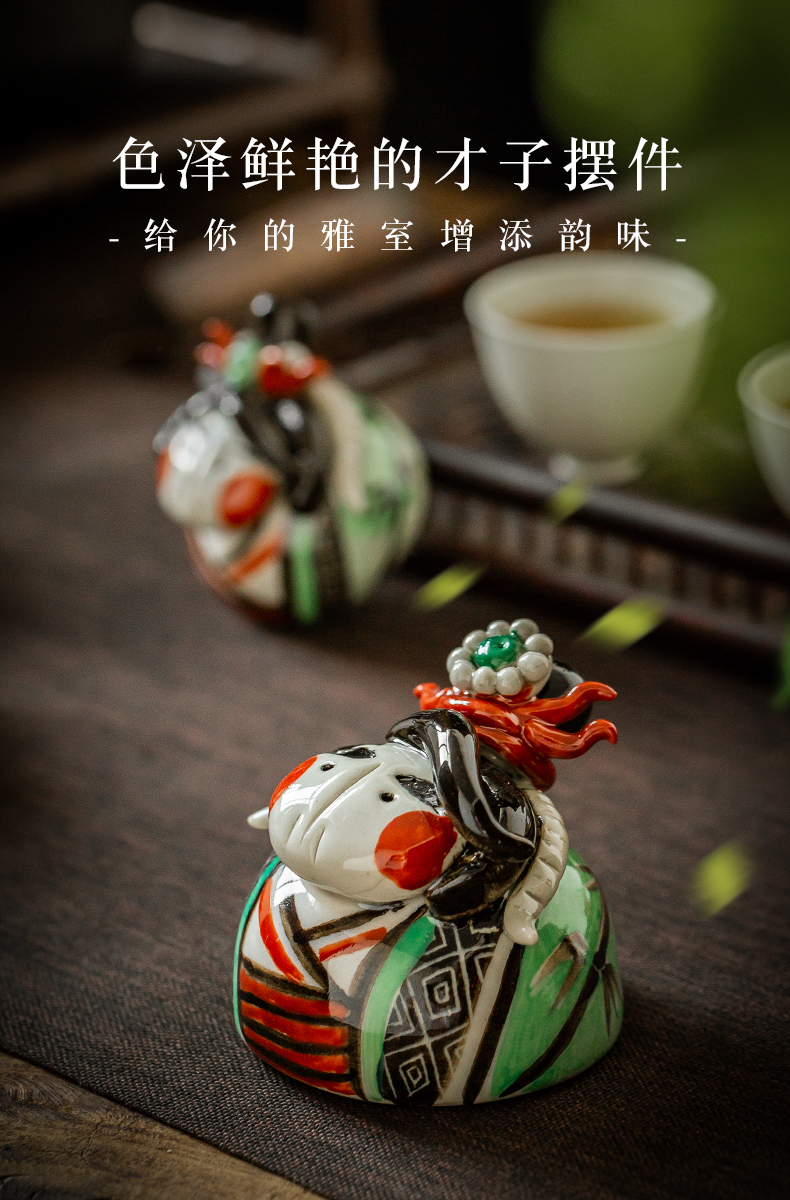 The romantic woman "of a person furnishing articles on lovely day Wilson of jingdezhen ceramic tea tea play creative tea