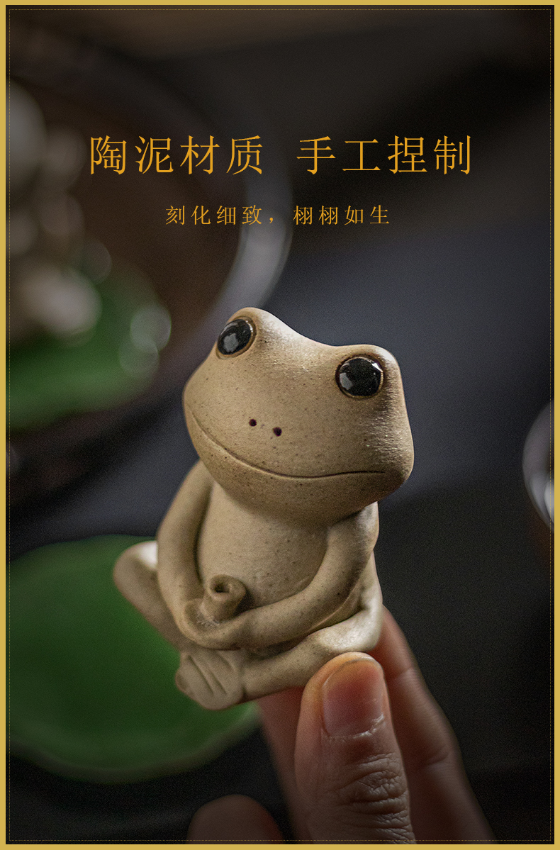 The frog ceramic incense buner sweet express it in mini joss stick holder frame creative small place, a joss stick inserted fragrant incense zazen means