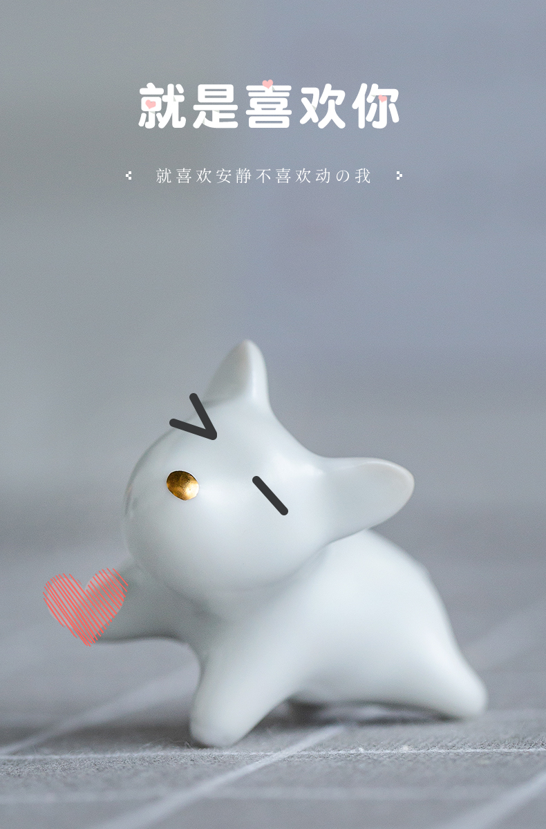 The three musketeers jingdezhen ceramic dog furnishing articles, lovely creative desktop trinkets, graduation season gifts souvenirs