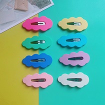 diy hairpin handmade hair accessories bottom clip cream glue cloud clip duckbill clip resin accessories macaron color