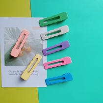 New spring light color side square biscuit hairpin DIY cute broken hairpin bangs clip on the back of the head