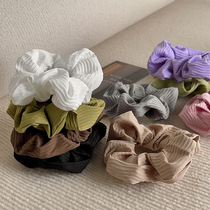 Autumn and winter coffee-colored large intestine hair ties high-end hair ties headwear fashionable retro fabric hair ties