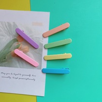 diy cream glue hairpin one-word clip thumb clip macaron color hair accessories duckbill clip bangs side clip