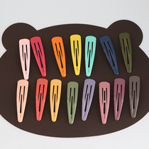 Colorful womens side clip ins hairpin hairpin Japanese and Korean simple oversized 10cm water drop solid color bright oil drop glue clip