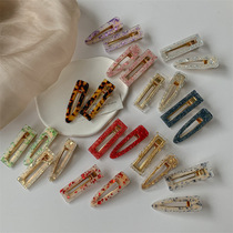 Korean Internet celebrity small hairpin Japanese style hollow geometric bangs hairpin side clip hair accessories hair clip side female headwear