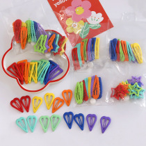 Hair accessories colorful rubber paint clip cute water drop five-pointed star hair clip side clip hollow air quality hair clip bag