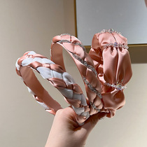 High-end orange headband hairpin high skull headband bow spring clip spring and summer ponytail clip hair accessories hairpin