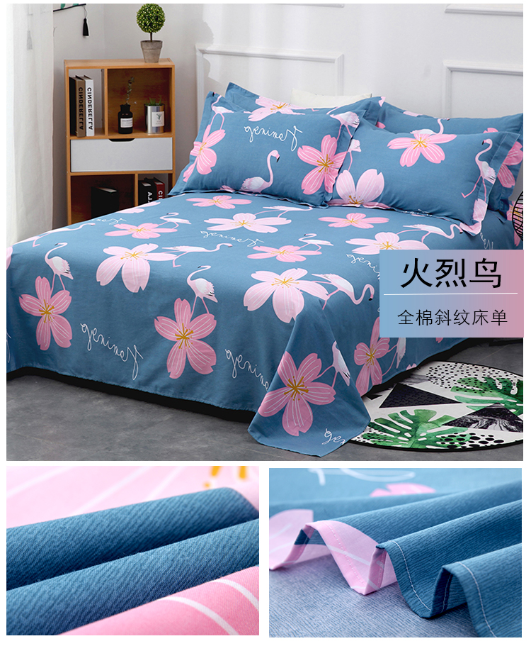 Yijie Home Dệt Khăn 100% Cotton Twill Dày 1,5m1,8 mét Sinh viên Tấm bông đơn thảm giường ngủ