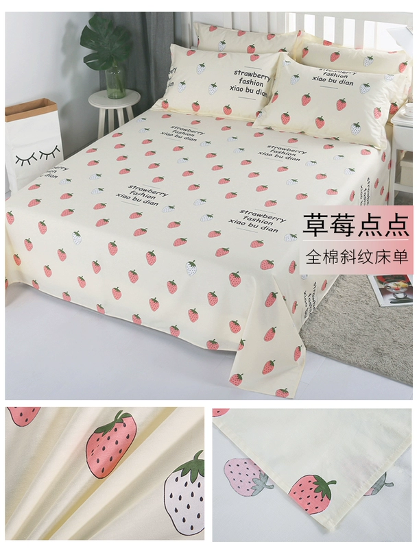 Khăn trải giường đơn dày 100% cotton 1,5 / 1,8 giường đôi cotton nguyên chất twill quilt ký túc xá sinh viên giường đơn - Khăn trải giường