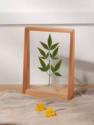 Three-dimensional dry flower photo frame set up and wash photos to make 6 7-inch U-shaped beech creative plant specimen acrylic photo frame