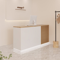 Milk Tea Shop Collection Silver Desk Shop Front Desk Sweet Shop Bar Desk Brief Modern Counter Beauty Salon Restaurant Reception Desk Desk