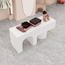 Modern minimalist light and luxurious clothing store display rack display table bag rack ornament rack flowing water Taichung island desk shoes store