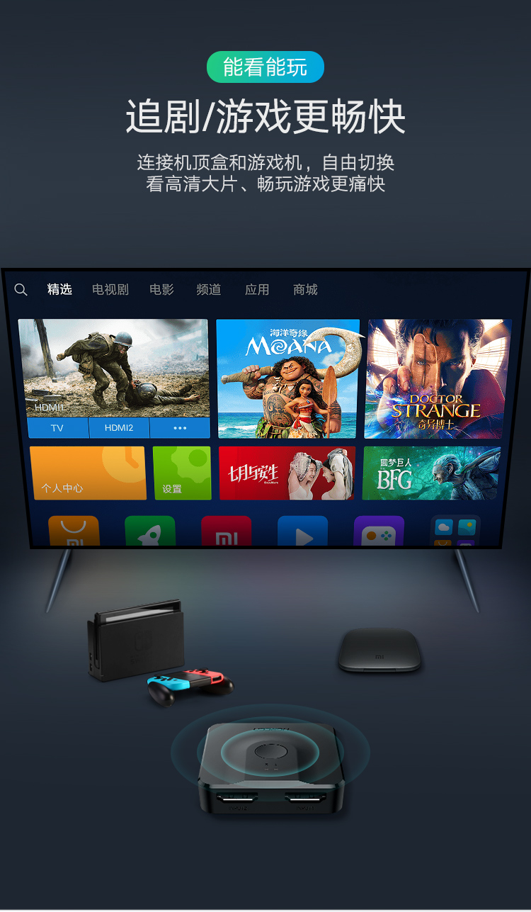 tivi toshiba Bộ chuyển đổi hdmi hai chiều của Green Union hai thành một hoặc 1 trong 2 ra 4K màn hình âm thanh và video máy tính 4K HD màn hình TV cắt màn hình hai thành một bộ chuyển đổi hdmi ra - TV giá tivi samsung 55 inch