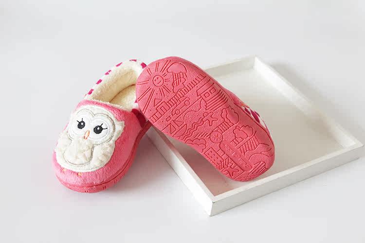 Pantoufles enfants en suède pour hiver - semelle plastique - Ref 1008465 Image 21