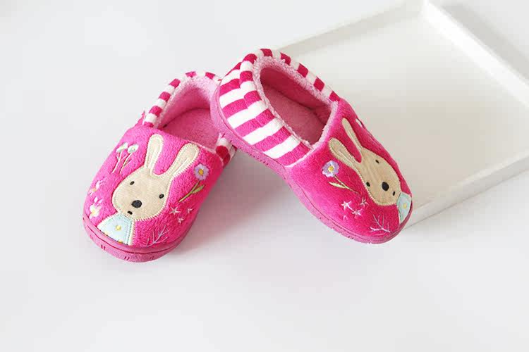 Pantoufles enfants en suède pour hiver - semelle plastique - Ref 1008465 Image 9