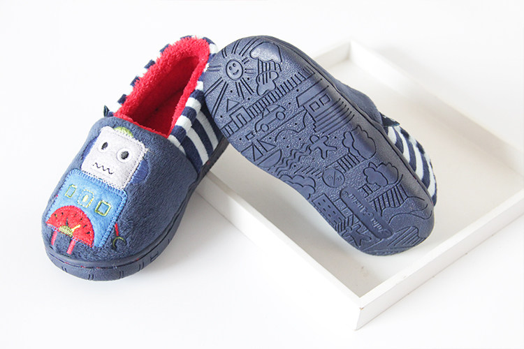 Pantoufles enfants en suède pour hiver - semelle plastique - Ref 1008465 Image 26