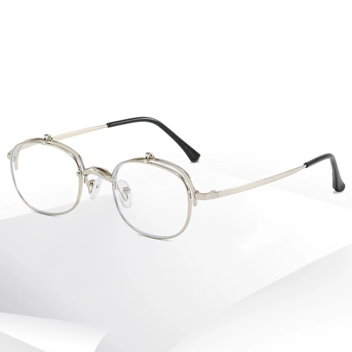 Новые металлические очки для чтения, откидные очки для чтения, линзы с защитой от синего света, откидные очки, откидные зеркала, откидные линзы