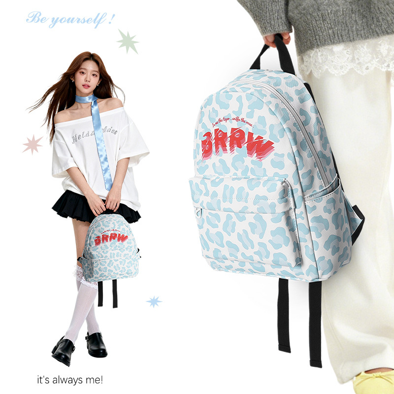 Srrw Backpack for Women, Retro Printed Backpack, Versatile Mini Backpack for College Students, Stylish and Unique School Bag