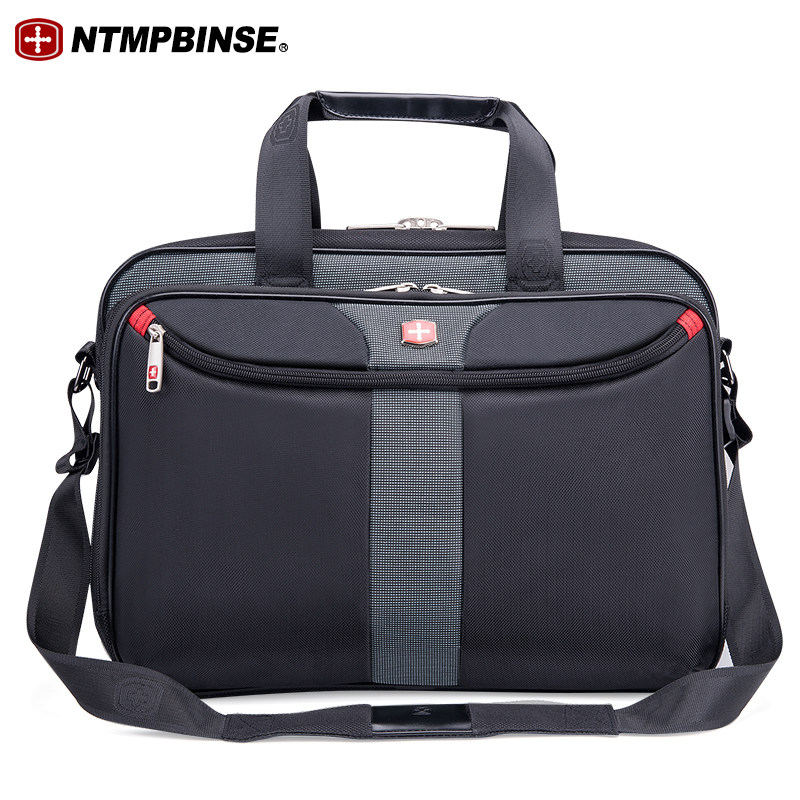Swiss Army Knife Business Men's Bag Briefcase Men's Handbag Bag Horizontal Oxford Cloth Computer Bag