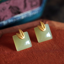 Small silversmith and Tian Yuya Bamboo Pure Silver Ancient Fagin Gold China Wind Retro Temperament Superior Sensual Earrings Earrings Earrings