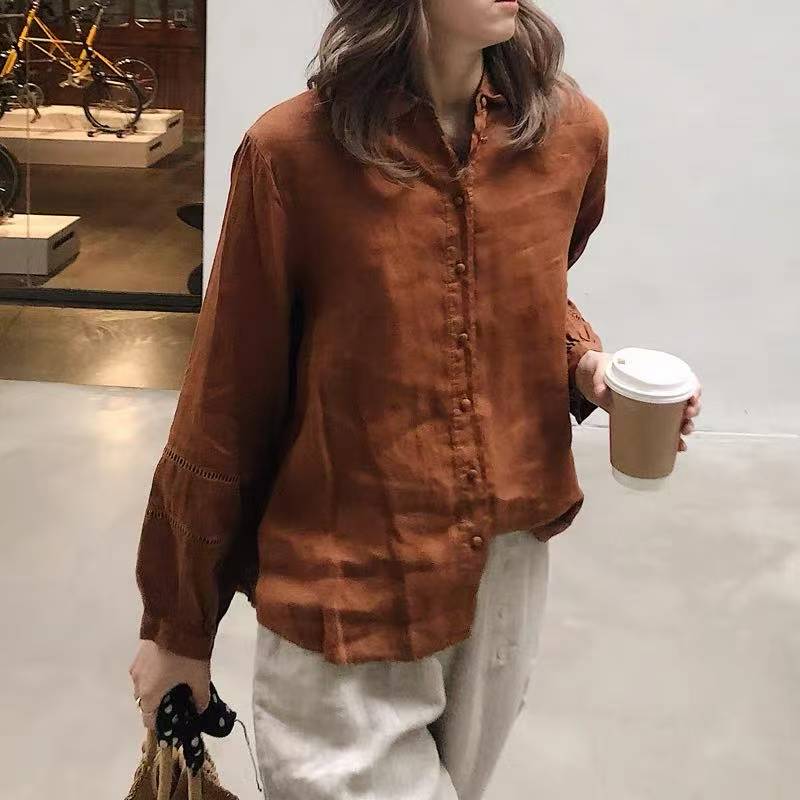 New Linen Long-Sleeved Shirt New Linen Long-Sleeved Shirt