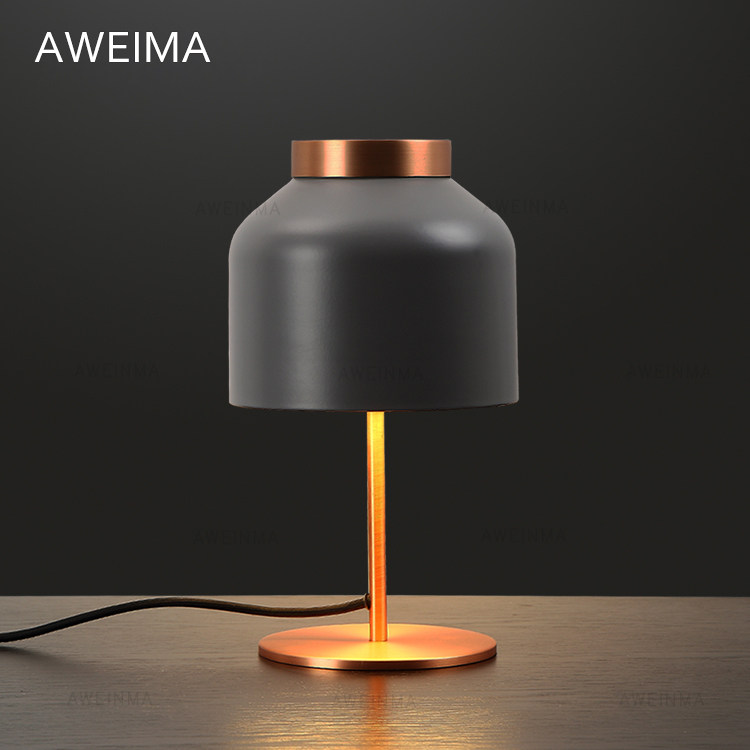 Denmark Design workbench lamps Nordic modern pole minimalist about metal bedside book house red copper LED personality table lamp