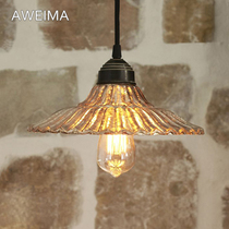 American country retro nostalgic glass for old chandelier study bedside personality restaurant aisle bar simple chandelier