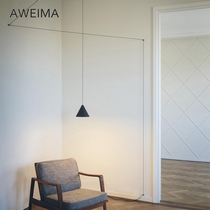 Nordic modern simple creative personality living room dining room bedroom bedside study single head art hanging fish line chandelier