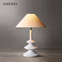 Avima Nordic personalized resin rough craft cotton linen table lamp modern simple creative living room bedside lamp