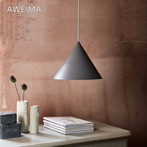 Danish design Nordic modern minimalist 4-color horn fishing line study chandelier restaurant bar led single Chandelier