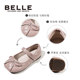 Belle Children's Shoes Girls Black Leather Shoes Toddler Girls Baby Shoes 2024 New Children's Single Shoes Soft Sole Princess Shoes