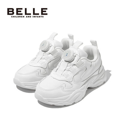 百丽童鞋男女童休闲小白鞋