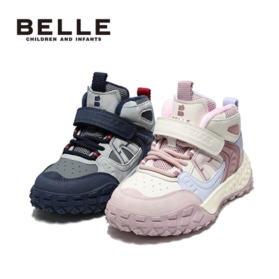百丽童鞋女童加绒保暖户外鞋