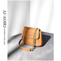 (British small AJ AOIRJ) niche design leather premium pleated cloud bag one-shoulder diagonal cross womens bag