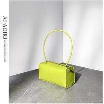 (AJ AOIRJ) niche design leather commuter womens bag soft leather Boston pillow one-shoulder diagonal cross womens bag