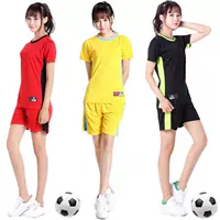 Quần áo bóng đá nữ phù hợp với bóng đá nữ quần áo phù hợp với quần áo đào tạo áo bóng đá tay áo ngắn 	găng tay bắt bóng chính hãng	