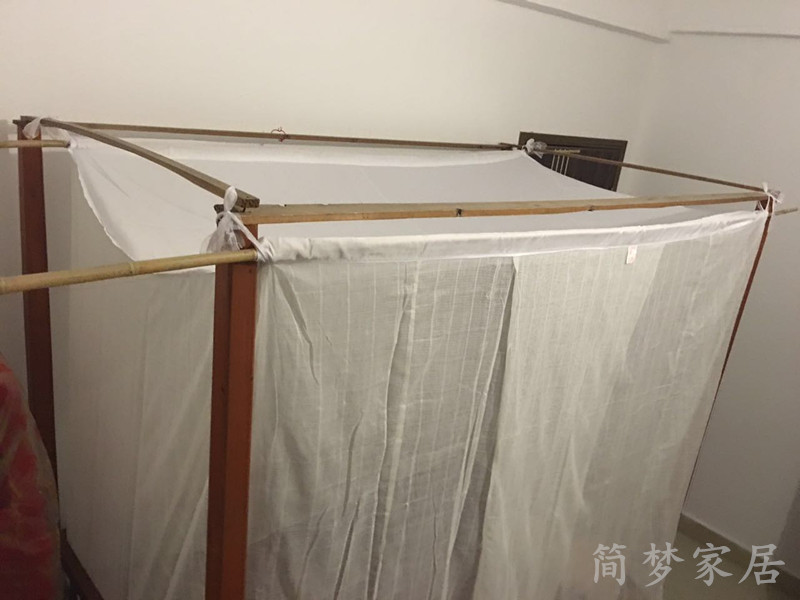 Longfeng đôi dòng cao dày đặc sợi bông lưới mặc tre gắn dây vuông đầu cũ cửa duy nhất sinh viên truyền thống ký túc xá muỗi net