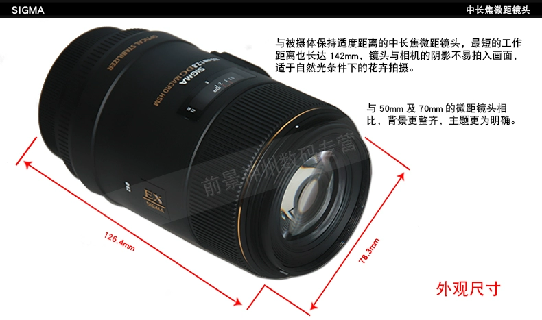 Sigma 105 mét F2.8 OS chống rung trăm micro-hoa côn trùng bằng miệng macro close-up ống kính SLR Canon