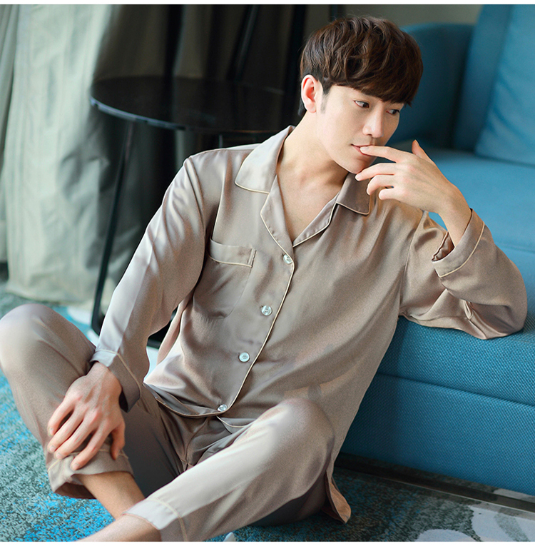 Pyjama mixte en Soie à manches longues - Ref 3006013 Image 21