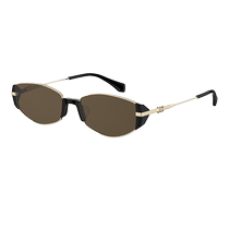(Small brown mirror) Helen Kellers new sunglasses high-end fashionable small frame anti-UV sunglasses HK606