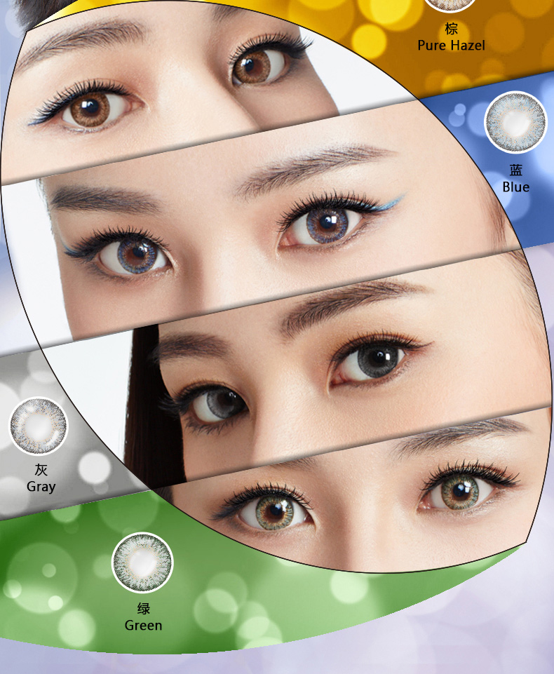 Alcon Vision Eye Color Day Blend Bloody Beauty 10 Pieces Kích thước Đường kính Sao Màu che giấu Kính cận thị - Kính đeo mắt kính mắt kính