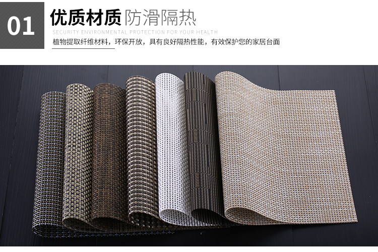 Pvc Châu Âu Thực phẩm phương Tây mat Bộ đồ ăn pad Thảm bàn phương Tây Coaster pad pad pad pad cách nhiệt pad món ăn mat placemat muỗng ăn cơm