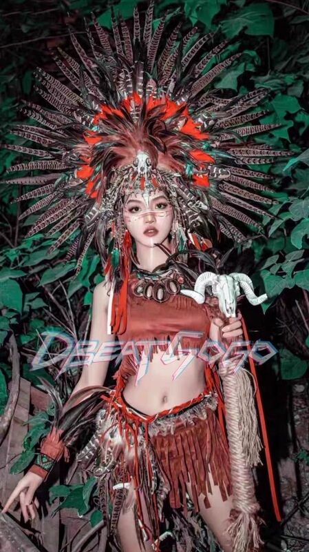 Bar Gogo Performance Costumes Female Group European and American Ds Lead Dancer Costumes Nightclub Sexy Chain Suit Dj Performance Costumes